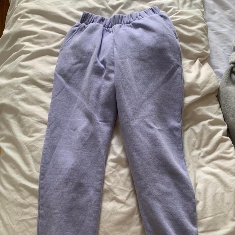 Purple Zara plush joggers